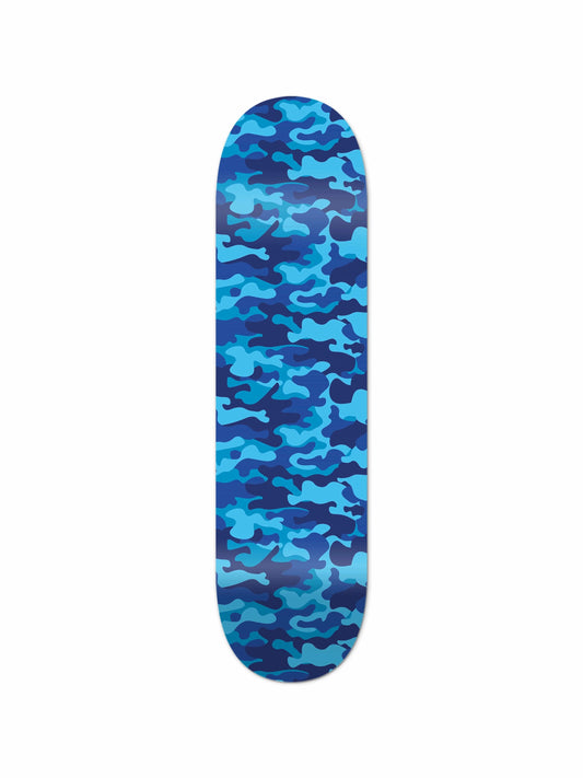 Blue Camo Skateboard