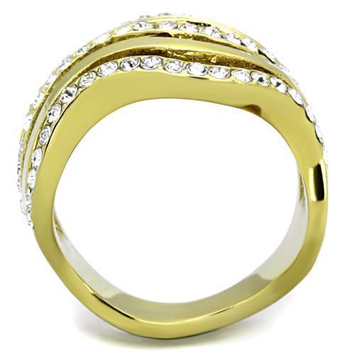 Women Stainless Steel Synthetic Crystal Rings