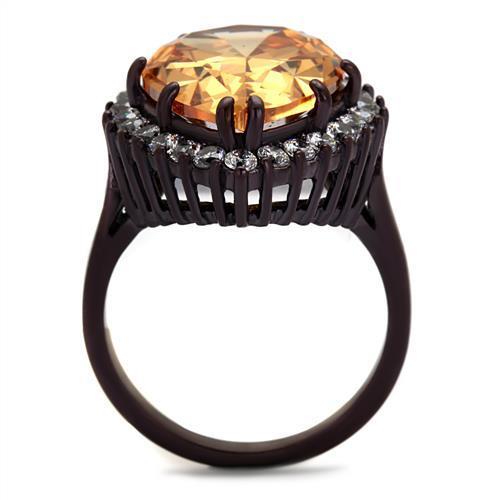 Women Stainless Steel Cubic Zirconia Rings TK2675