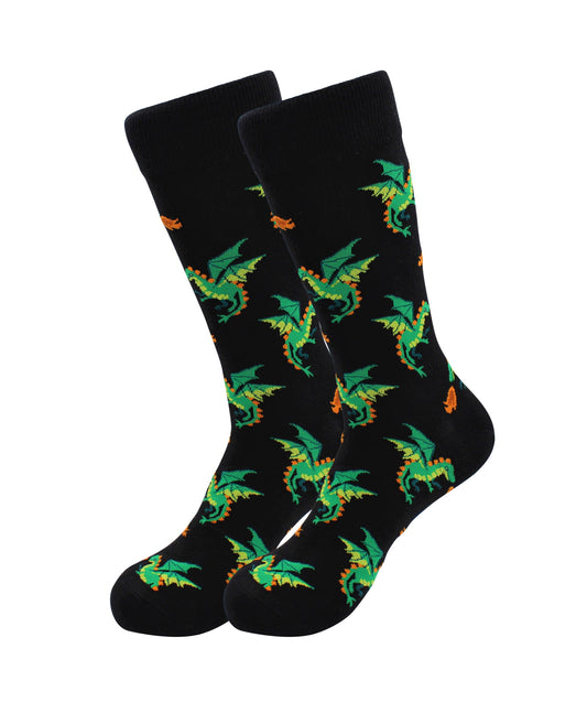 Cute Casual Designer  Animal Socks - Dragon for Men and Women