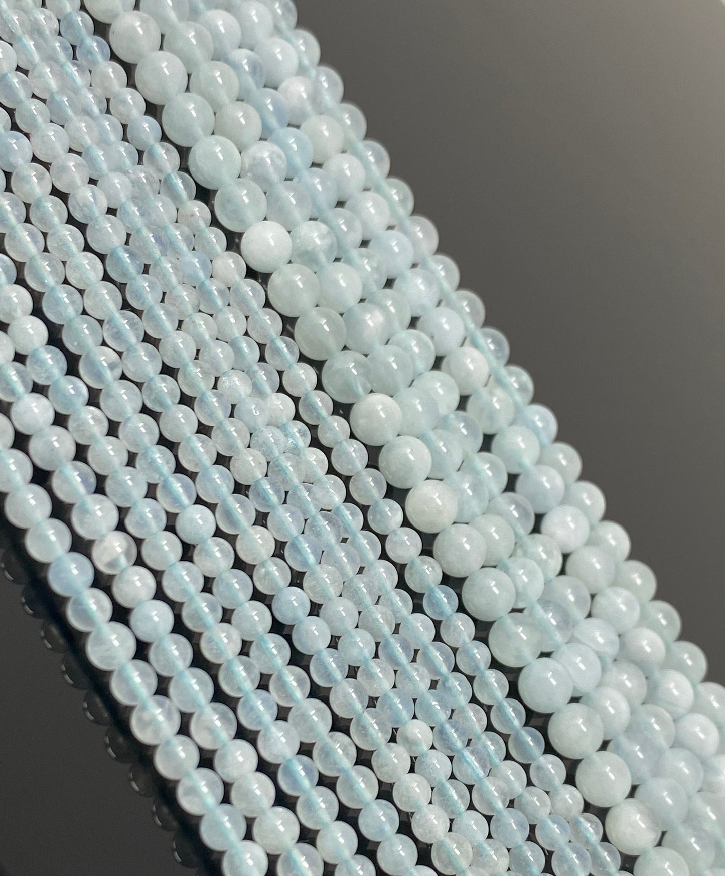 15” Aquamarine Beads, Gemstone Beads, Wholesale Beads, Jewelry
