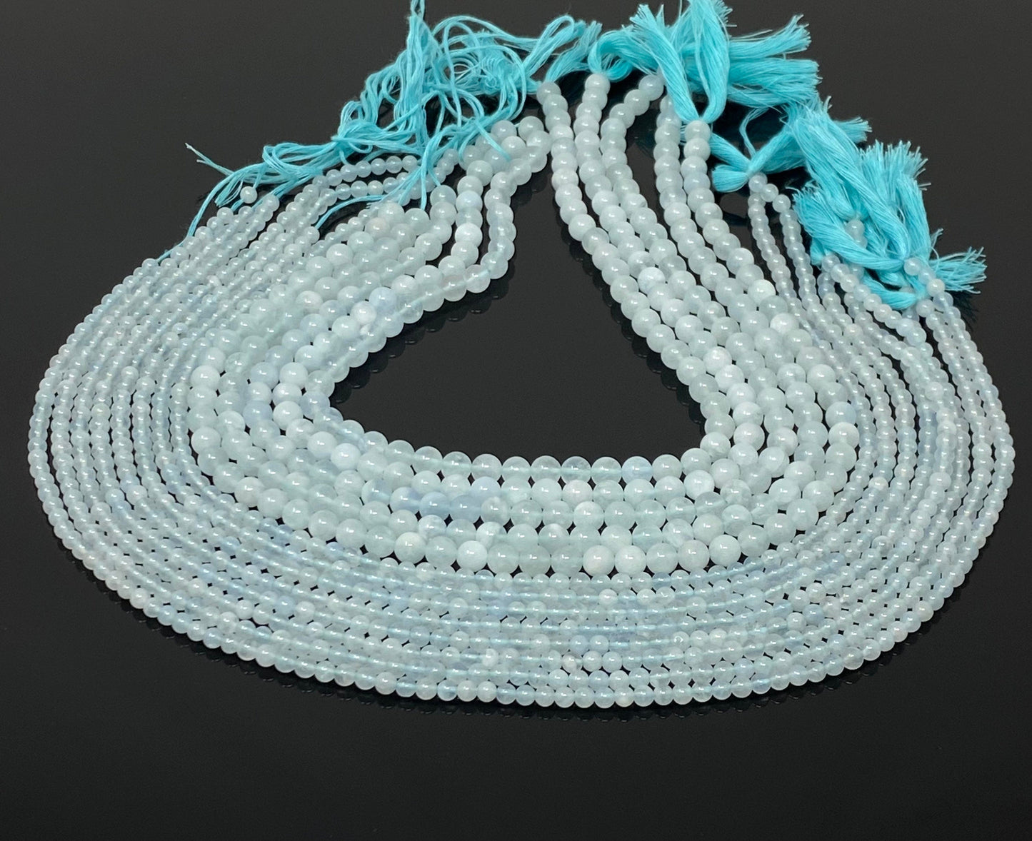 15” Aquamarine Beads, Gemstone Beads, Wholesale Beads, Jewelry